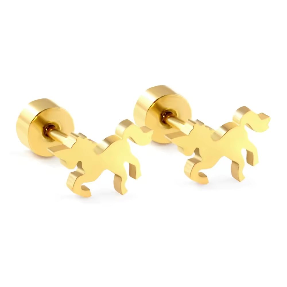 Screwback Stud Earrings - Unicorn - Shop LINNY CO
