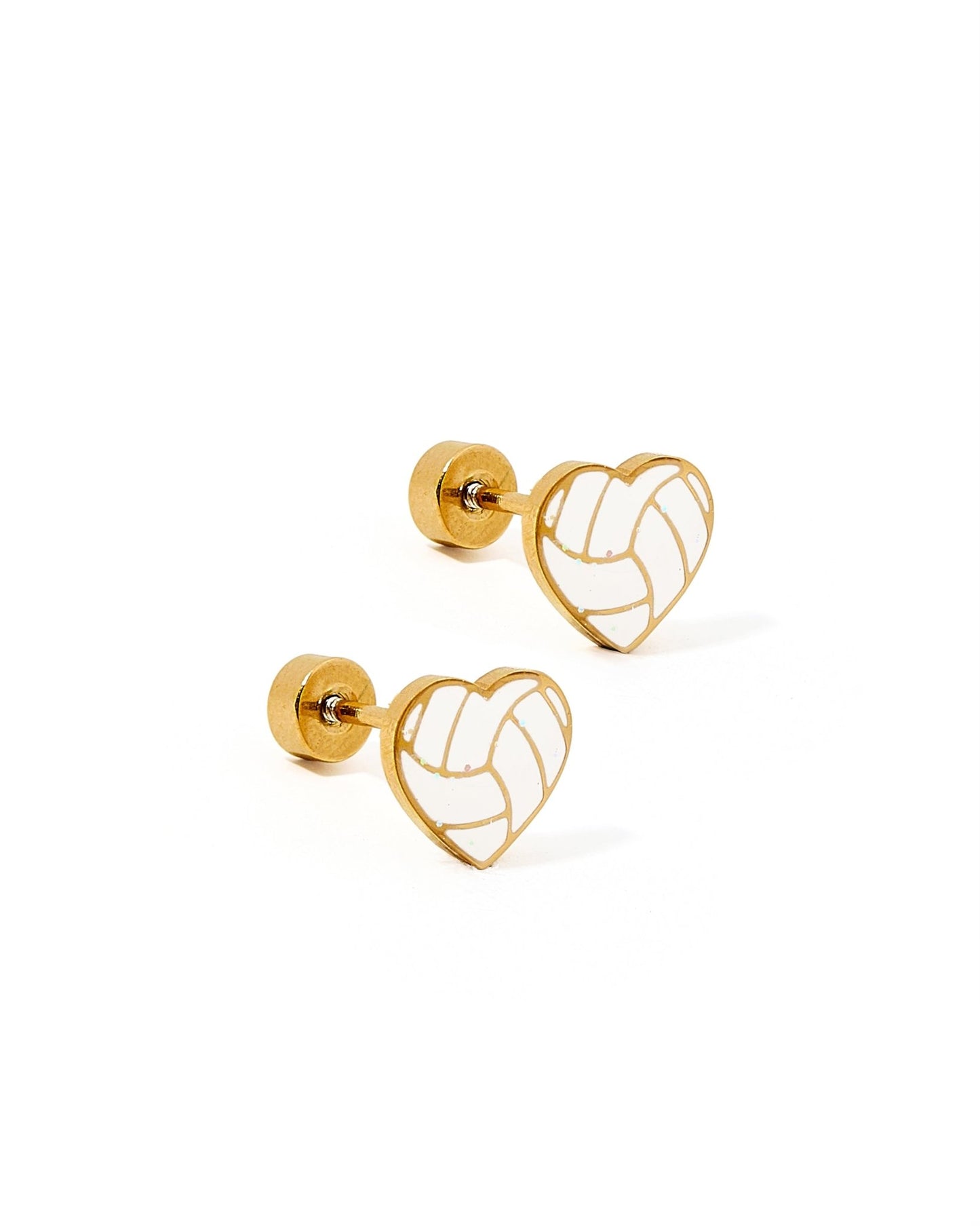 Screwback Stud Earrings - Volleyball - Shop LINNY CO