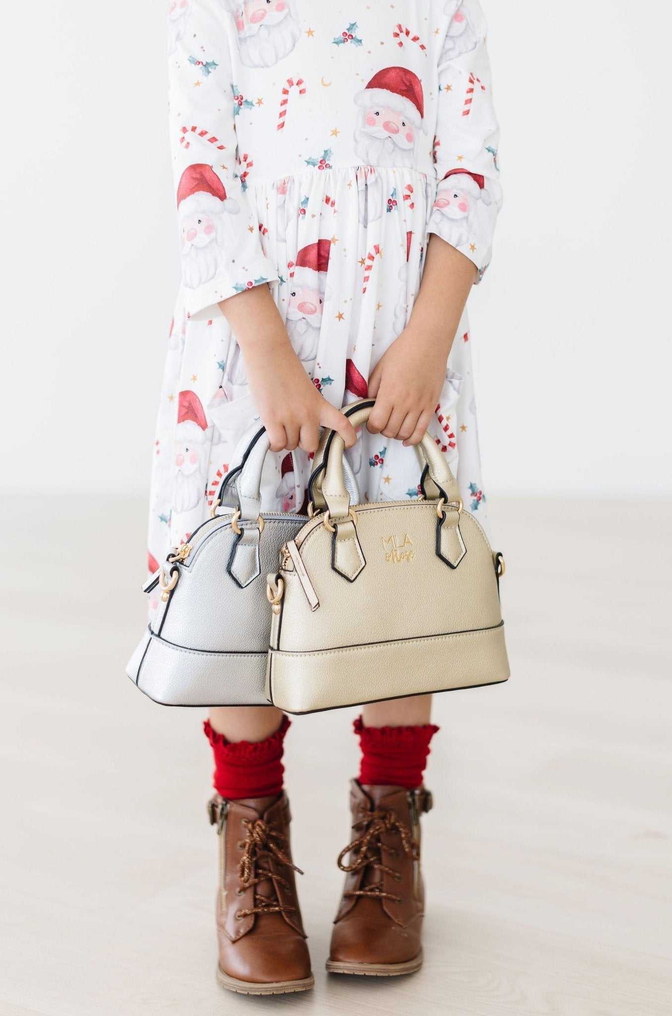 Silver Metallic Girl's Crossbody Purse - Shop LINNY CO