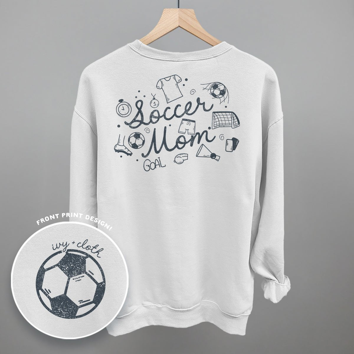 Soccer Mom (Script + Doodles) (Back Print) - Shop LINNY CO