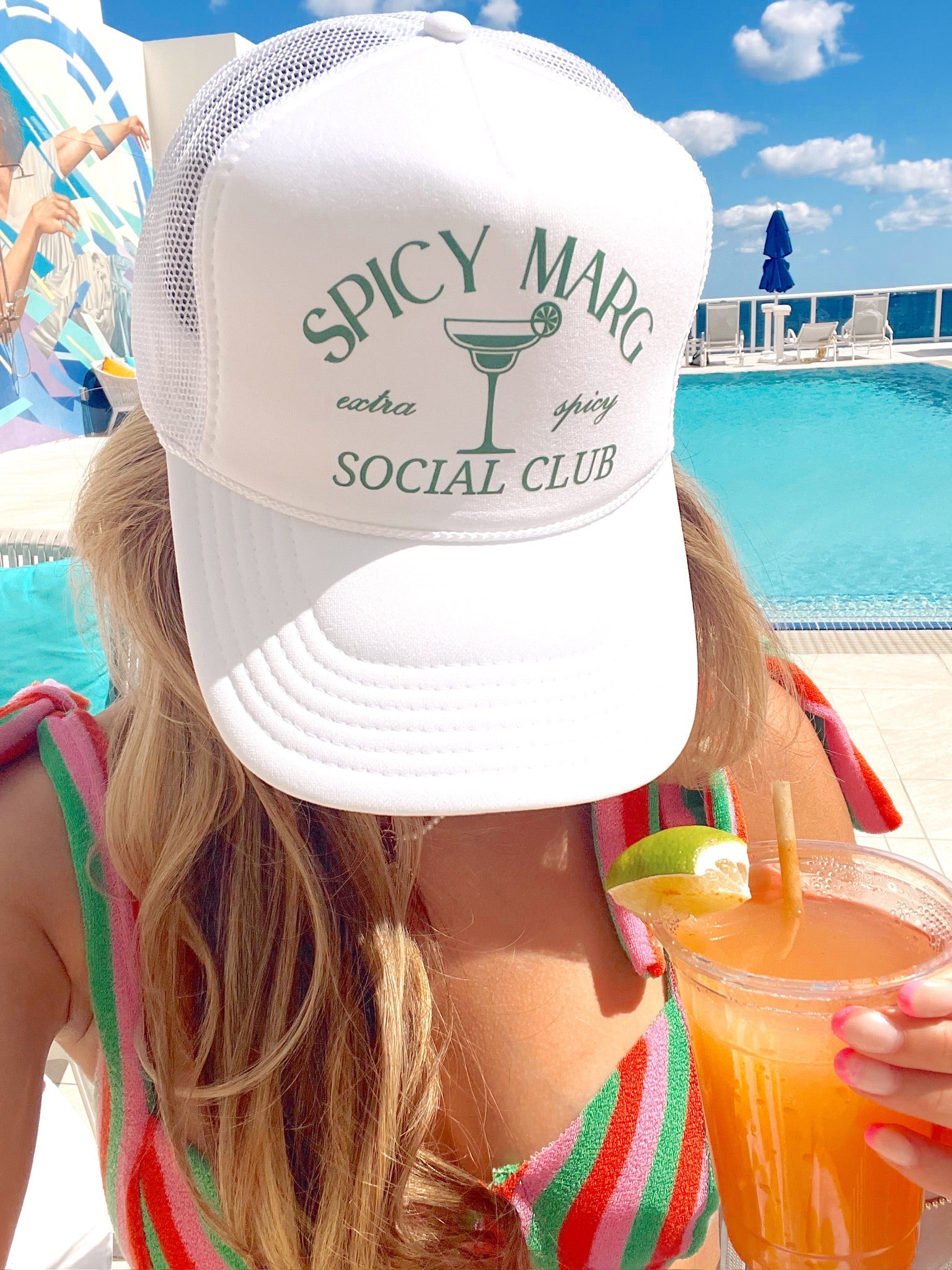 Spicy Marg Social Club Trucker Hat - Shop LINNY CO display picture 2