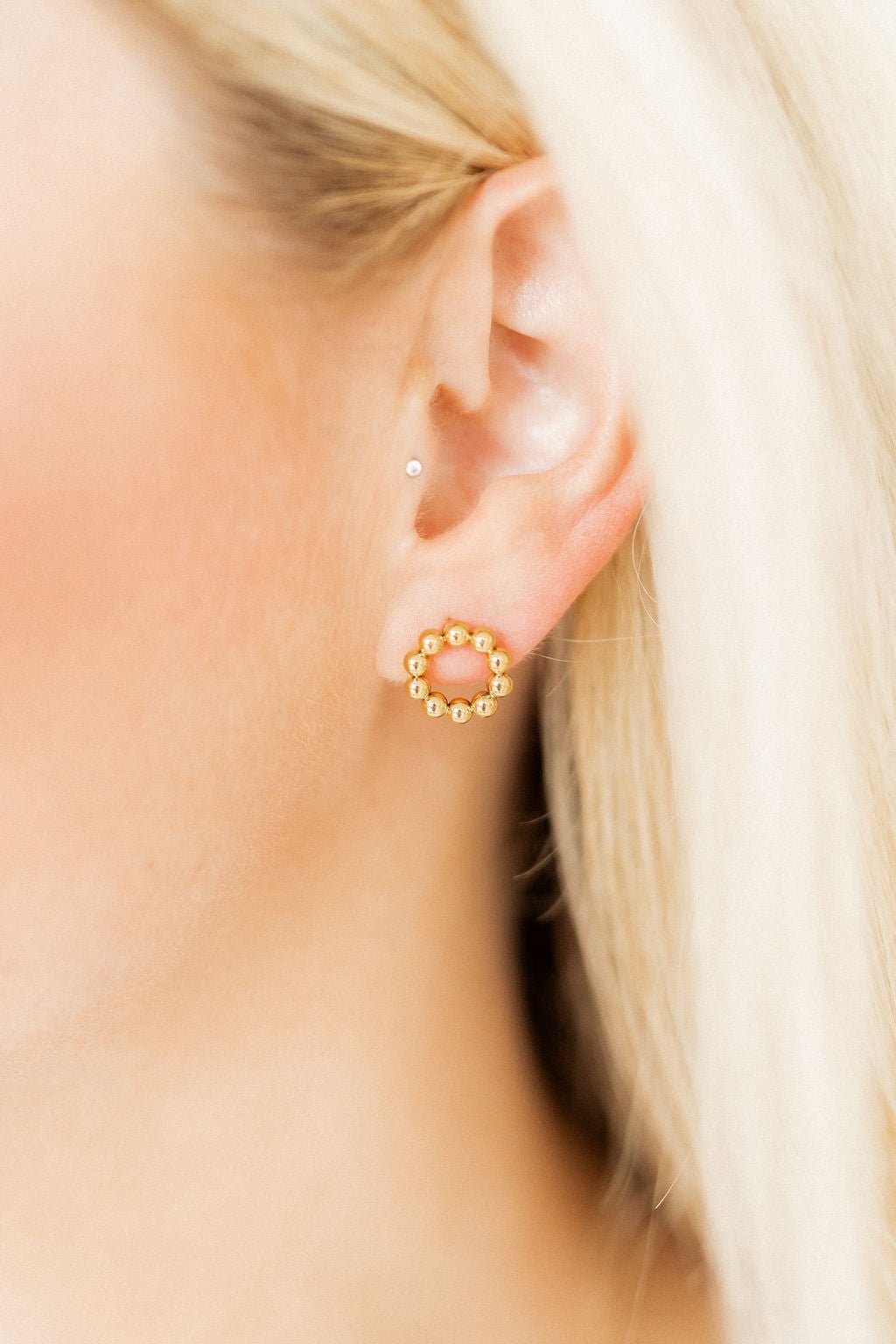 Stud Earrings - Wyatt Small Circle - Shop LINNY CO