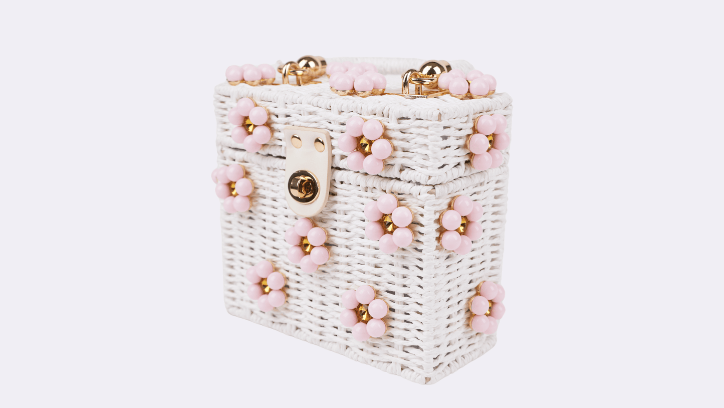 Sugar Blosson Woven Flower Bag - Shop LINNY CO