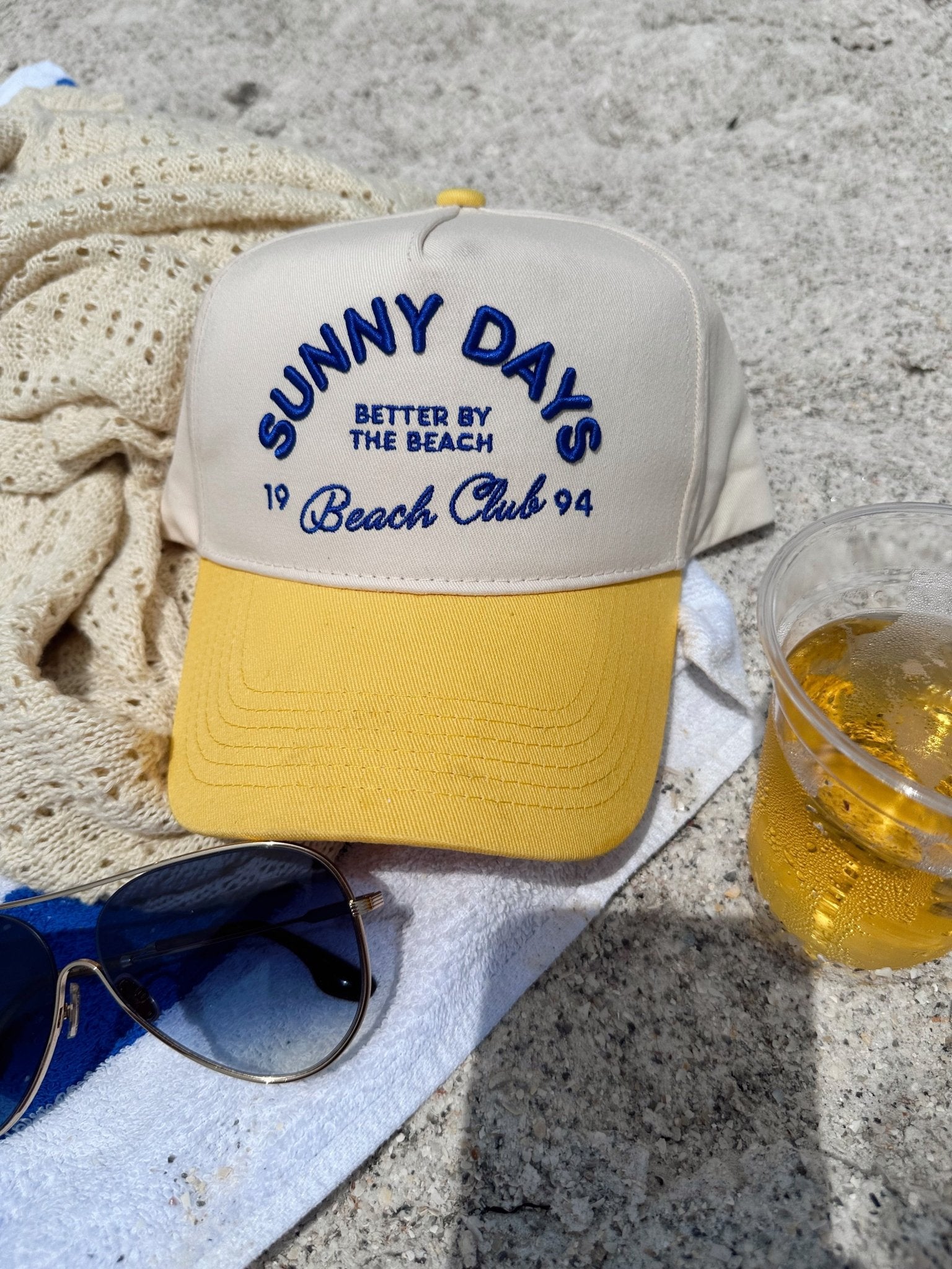 Sunny Days - Yellow Vintage Trucker Hat - Shop LINNY CO