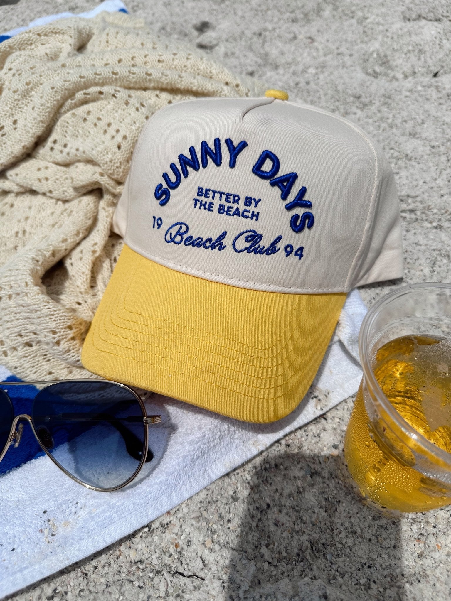 Sunny Days - Yellow Vintage Trucker Hat - Shop LINNY CO
