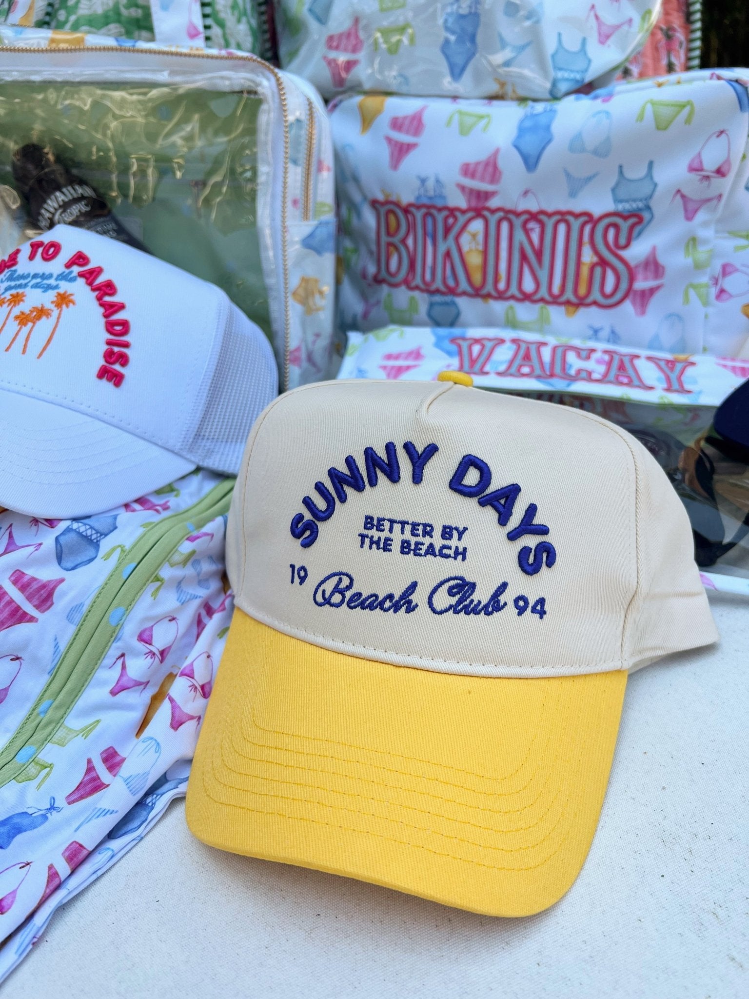 Sunny Days - Yellow Vintage Trucker Hat - Shop LINNY CO