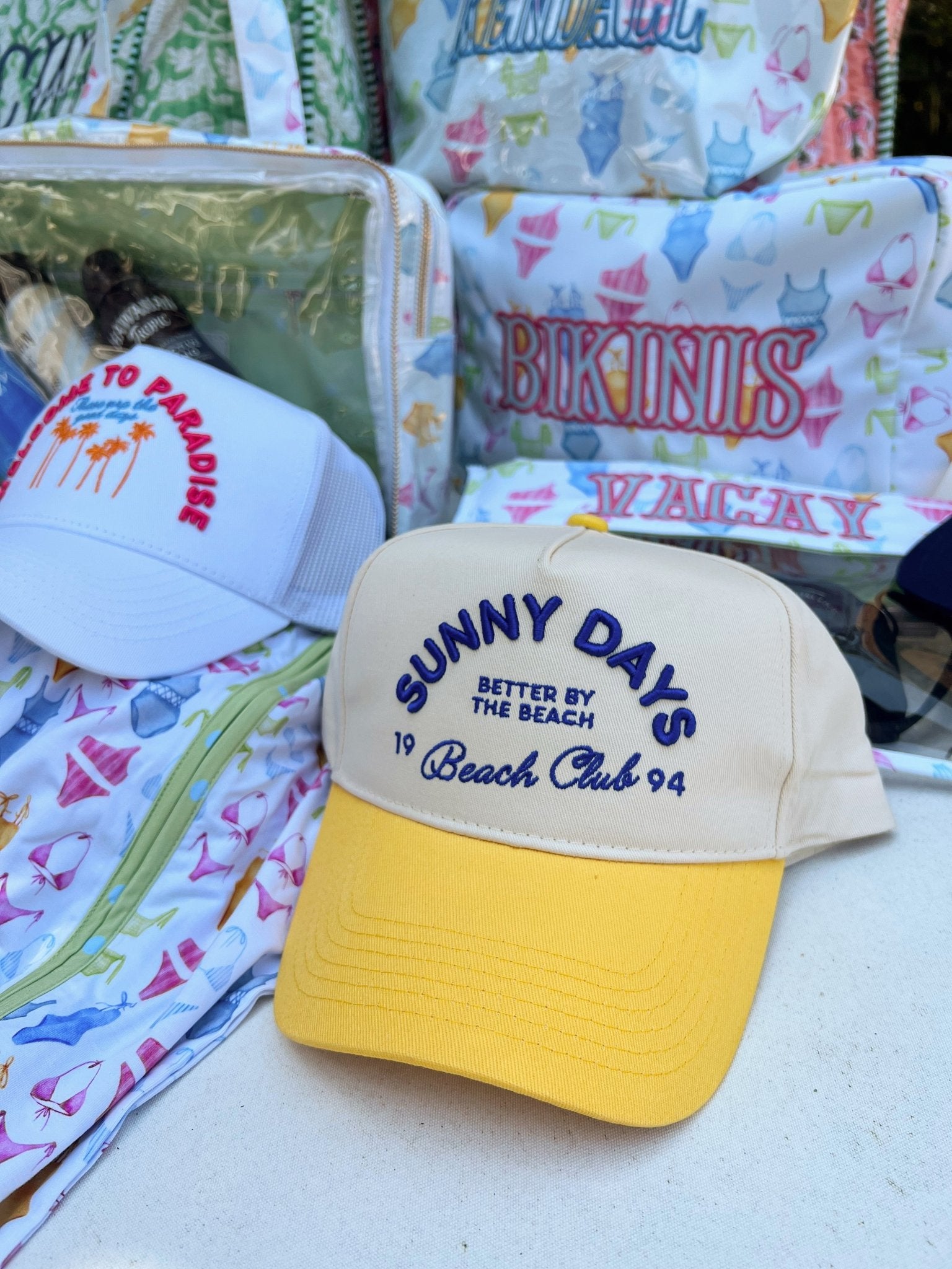 Sunny Days - Yellow Vintage Trucker Hat - Shop LINNY CO