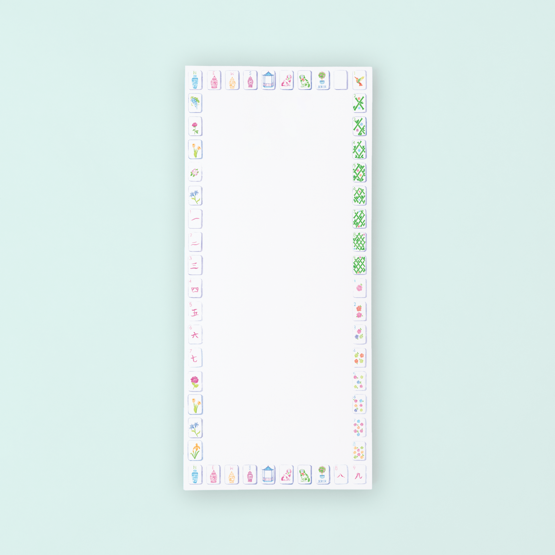 Sunset Mahjong Tiles Border Listpad - Shop LINNY CO