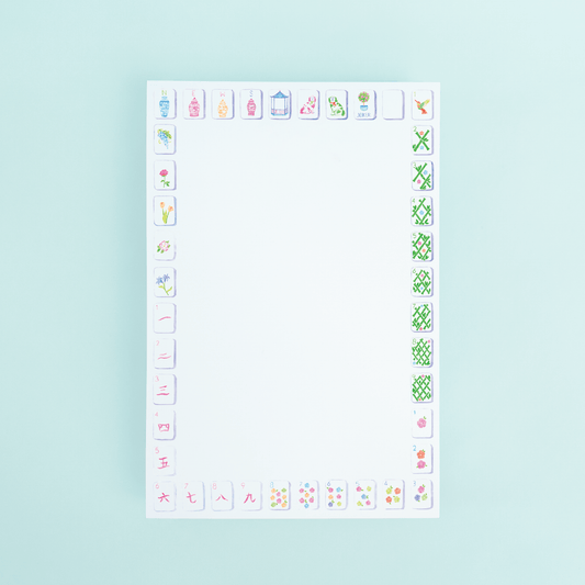 Sunset Mahjong Tiles Border Notepad - Shop LINNY CO