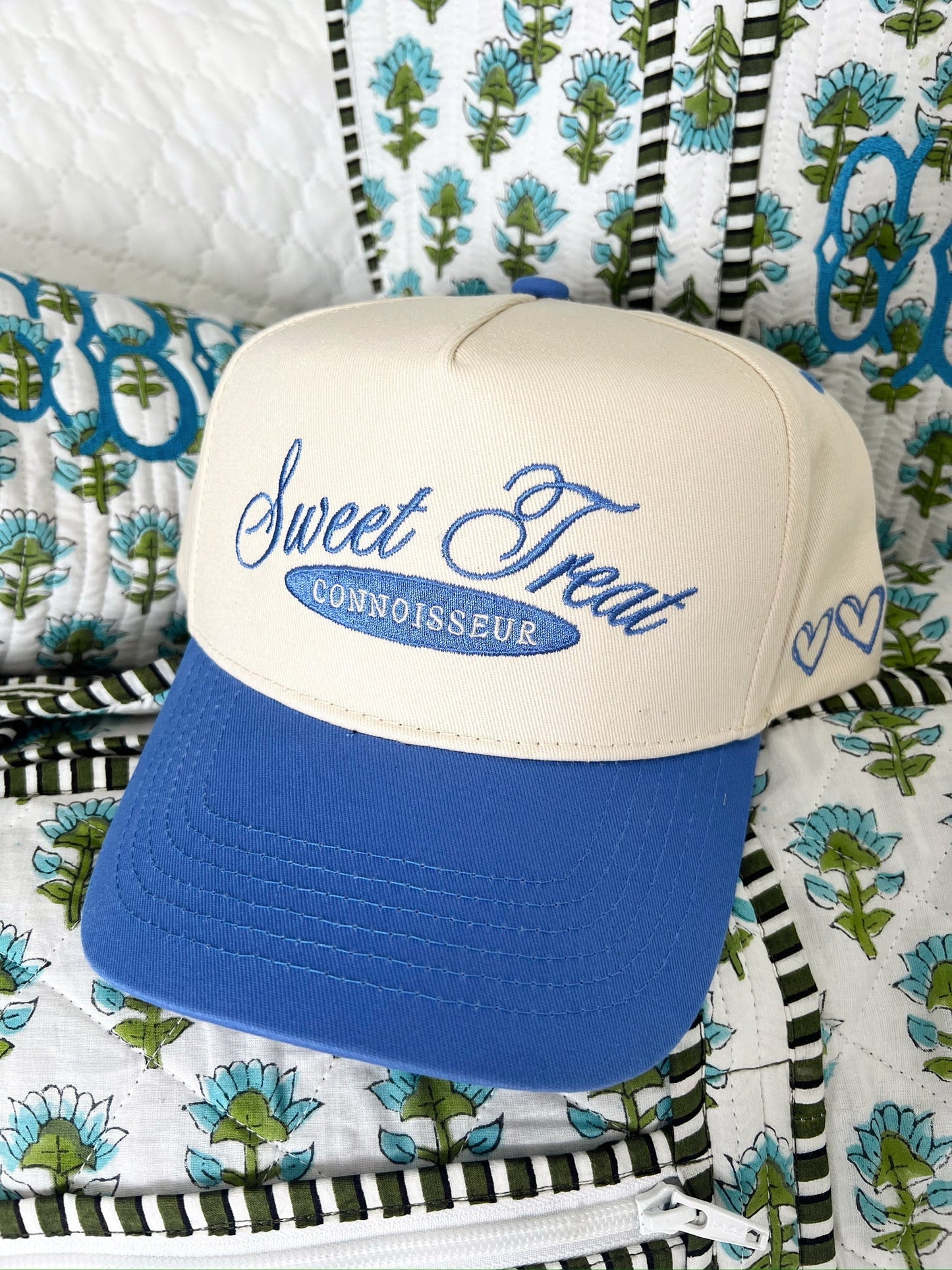 Sweet Treat Connoisseur - Periwinkle Vintage Trucker Hat - Shop LINNY CO