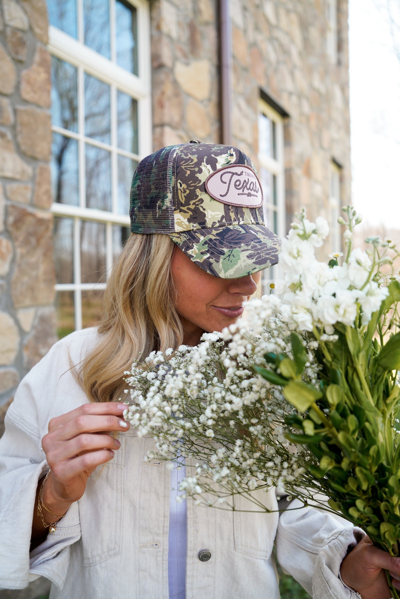 Take me to Texas - Camo Vintage Trucker Hat - Shop LINNY CO