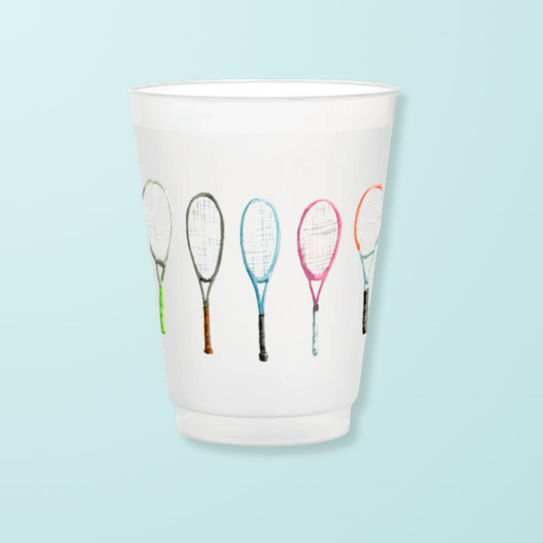 Tennis Rackets Frosted Cups - Shop LINNY CO