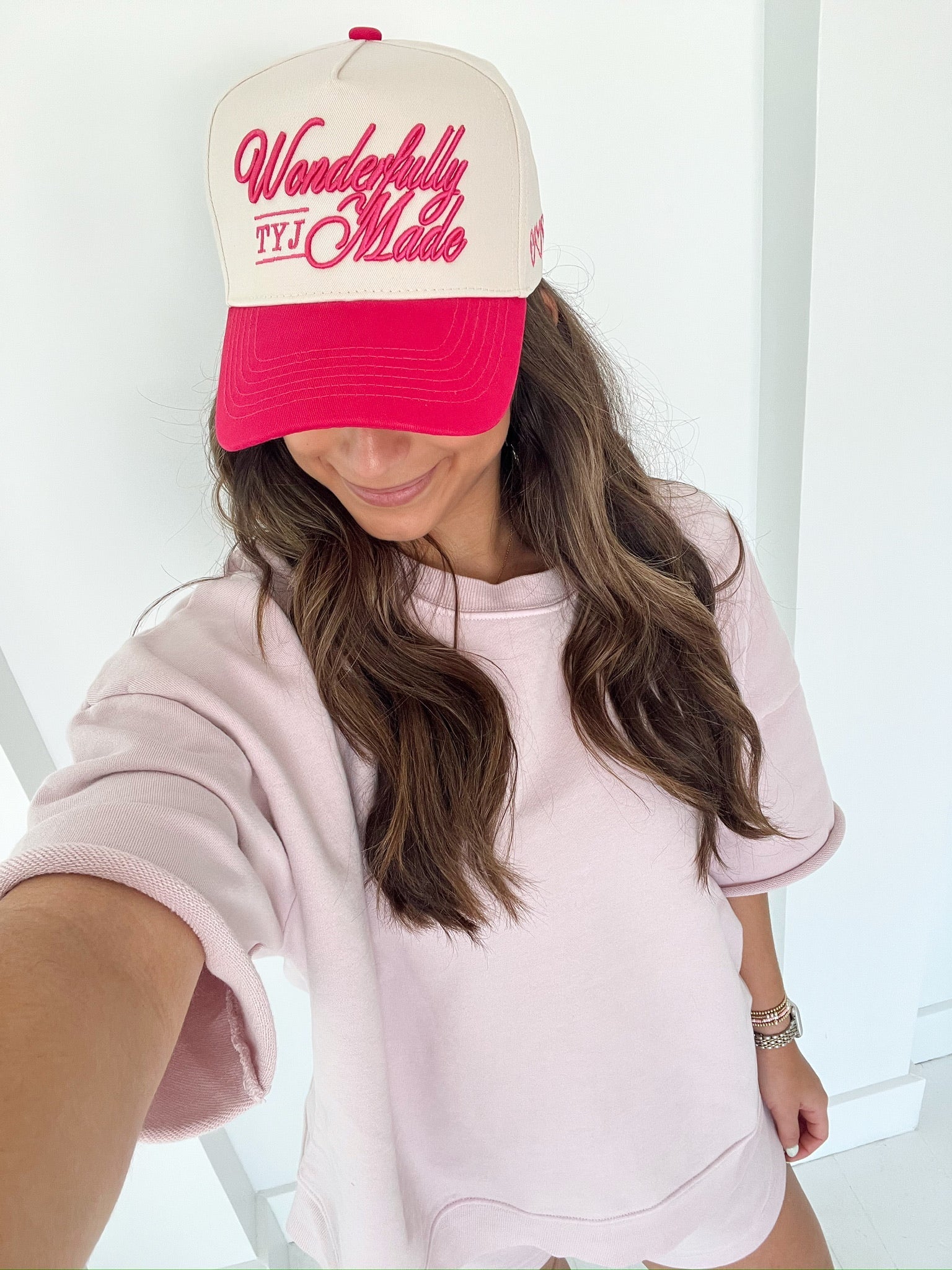 Wonderfully Made - Hot Pink Vintage Trucker Hat - Shop LINNY CO