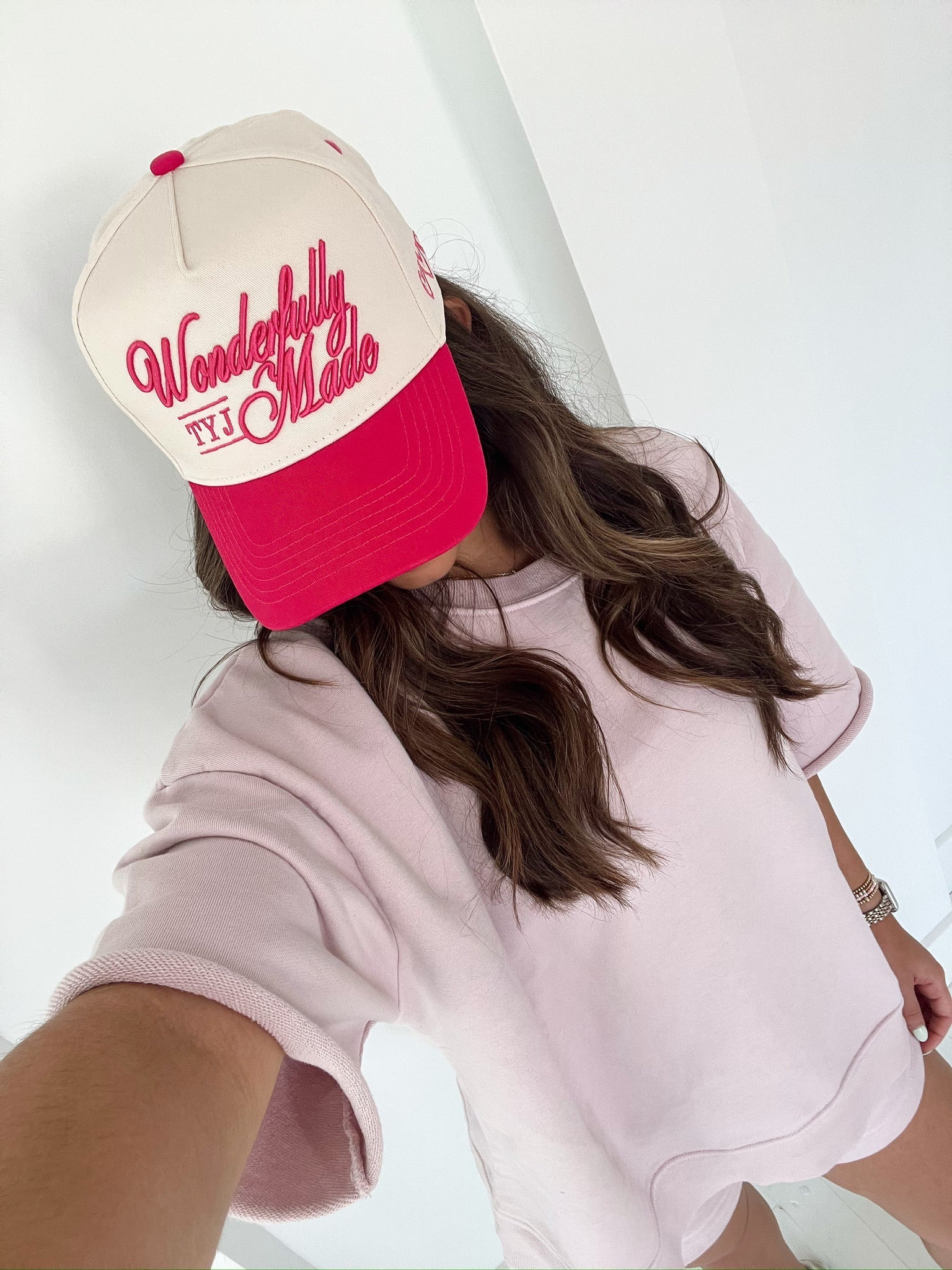 Wonderfully Made - Hot Pink Vintage Trucker Hat - Shop LINNY CO