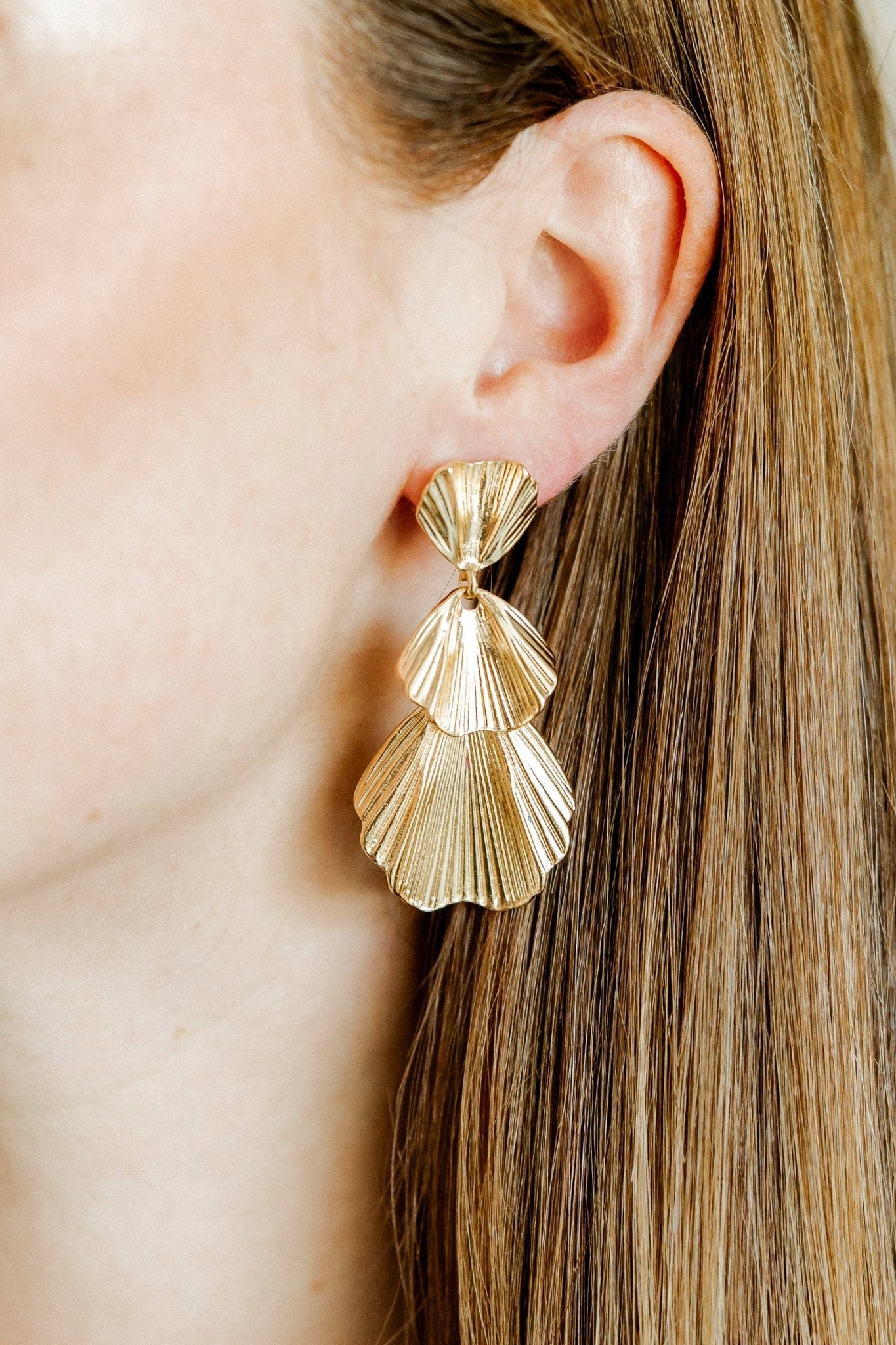 Wynn Statement Earrings Gold - Shop LINNY CO