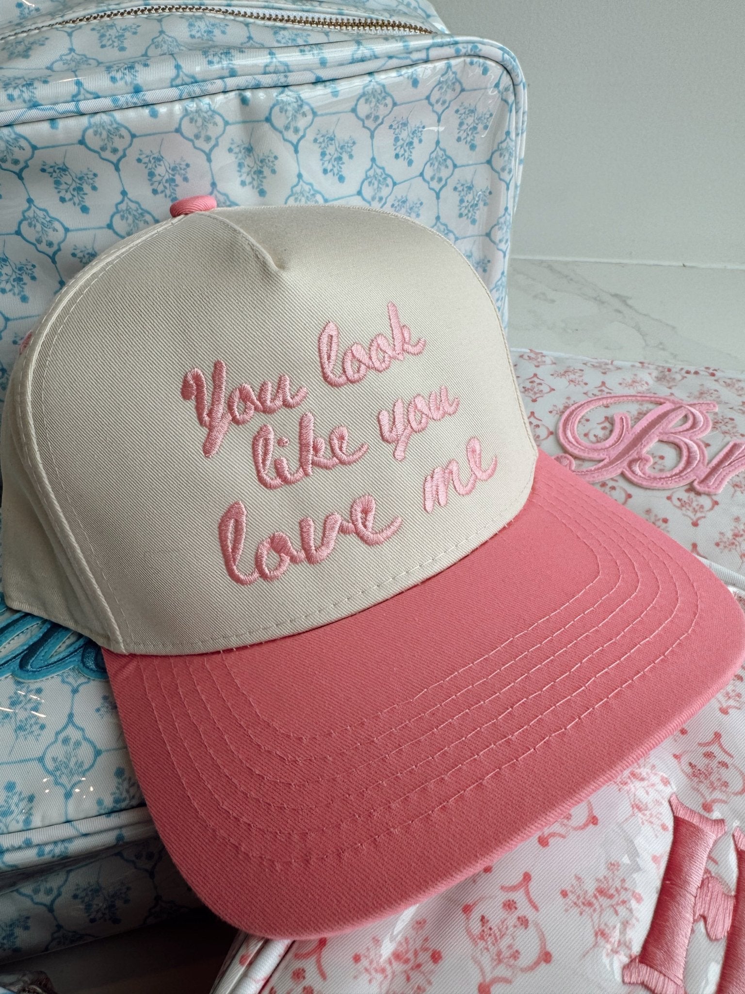You Look Like You Love Me - Pink Vintage Trucker Hat - Shop LINNY CO