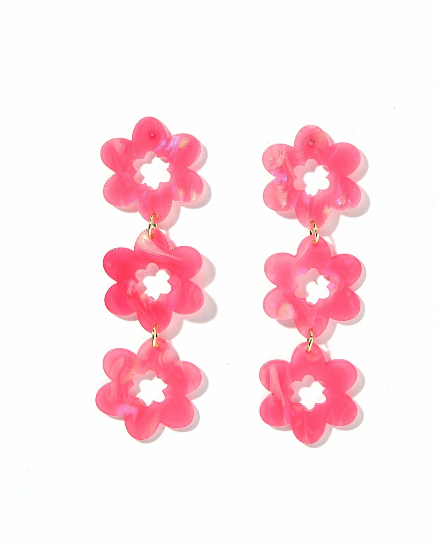 Zoey Statement Earrings - Azalea Pink - Shop LINNY CO