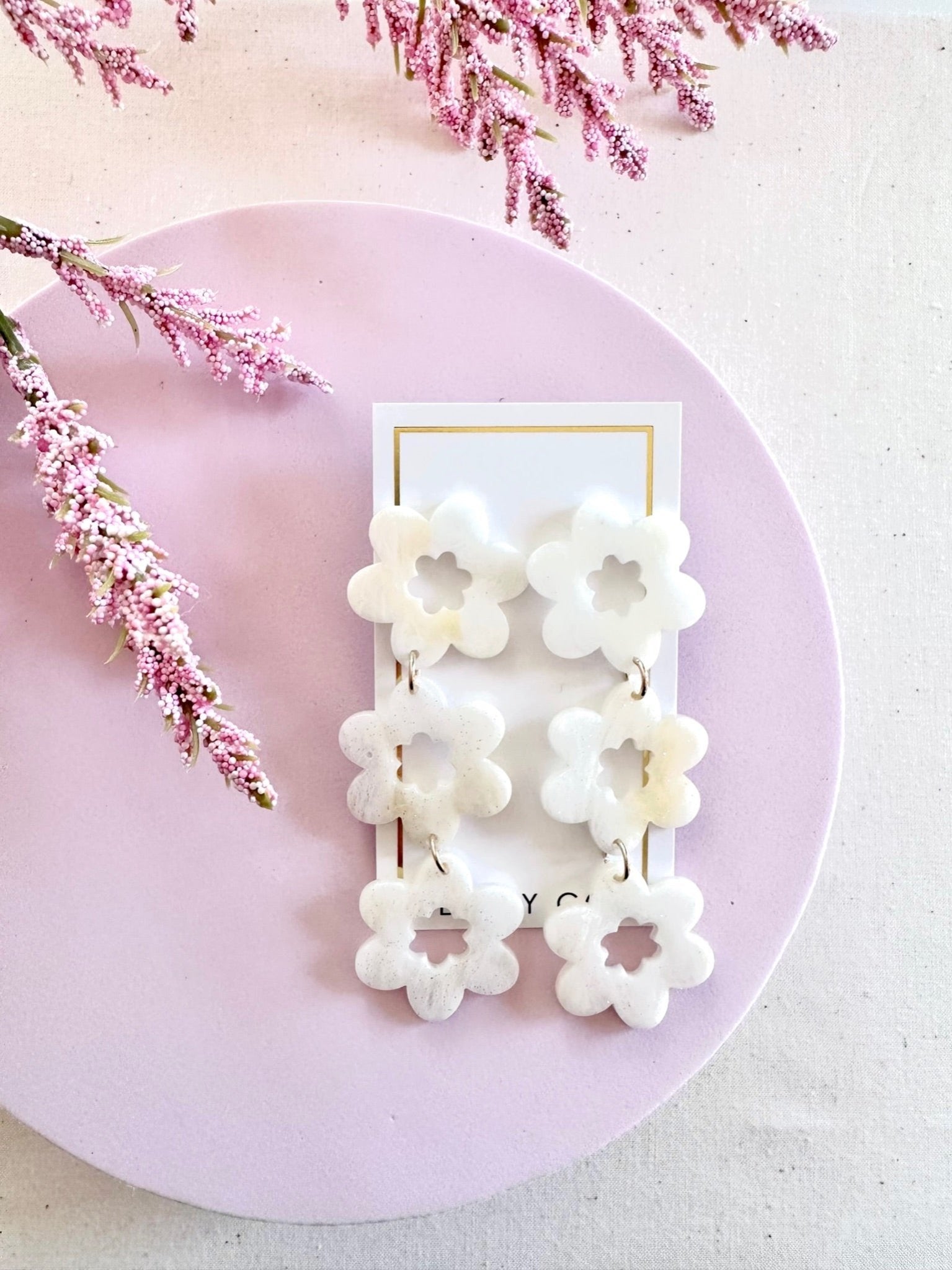 Zoey Statement Earrings - Milky Way - Shop LINNY CO