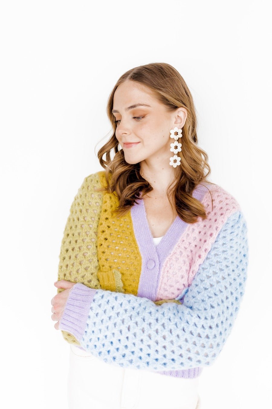 Zoey Statement Earrings - Milky Way - Shop LINNY CO