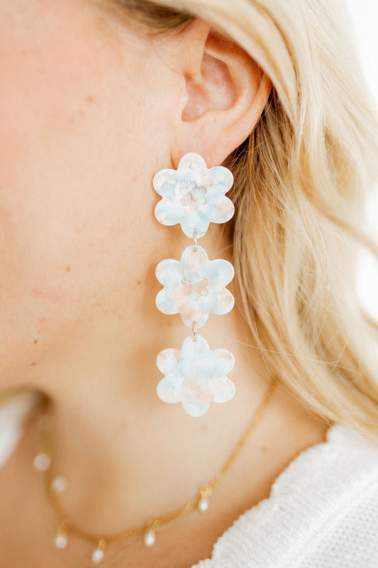 Zoey Statement Earrings - Mint Shell - Shop LINNY CO