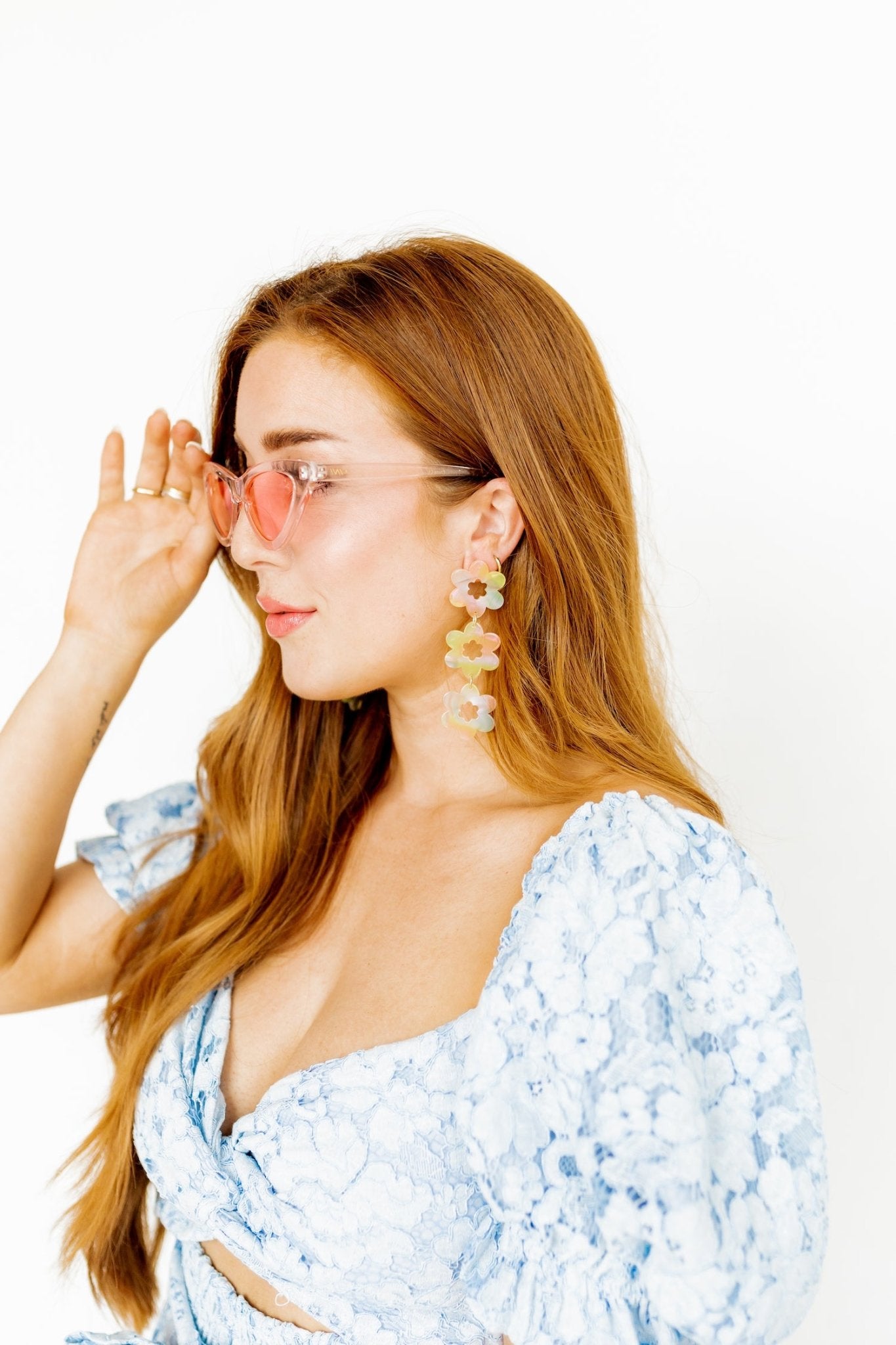 Zoey Statement Earrings - Neon Punch - Shop LINNY CO