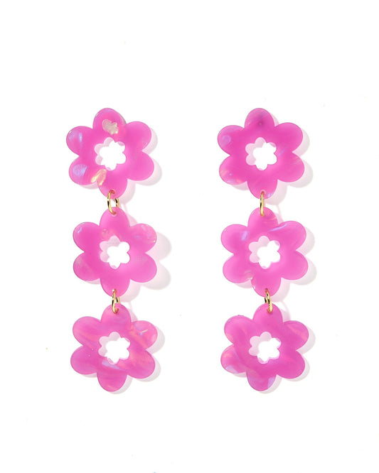 Zoey Statement Earrings - Orchid Purple - Shop LINNY CO
