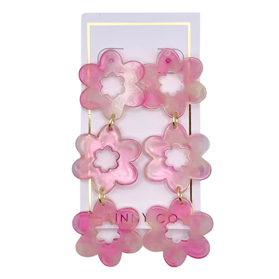 Zoey Statement Earrings - Rose Water