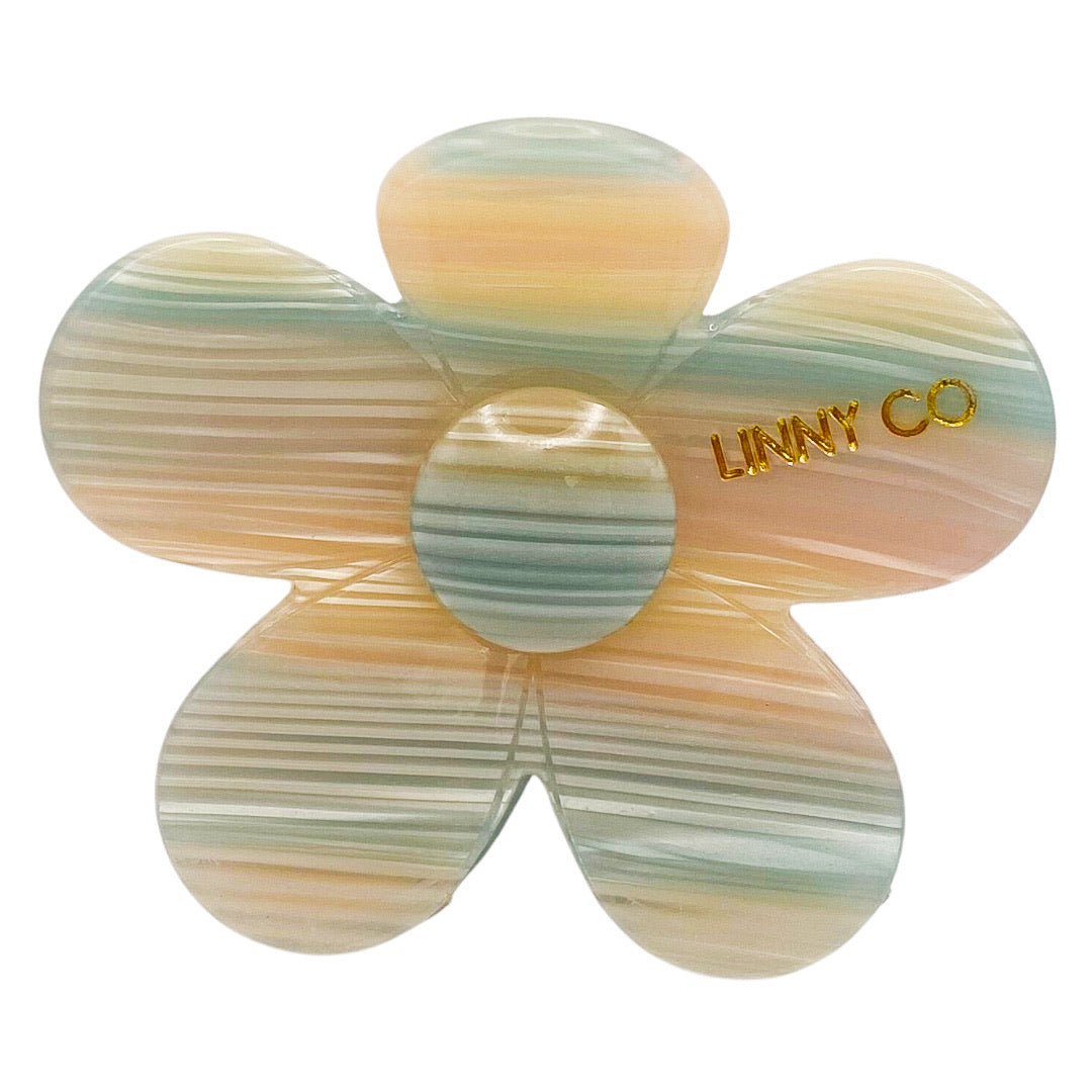 Gigi - Blue/Peach Stripes