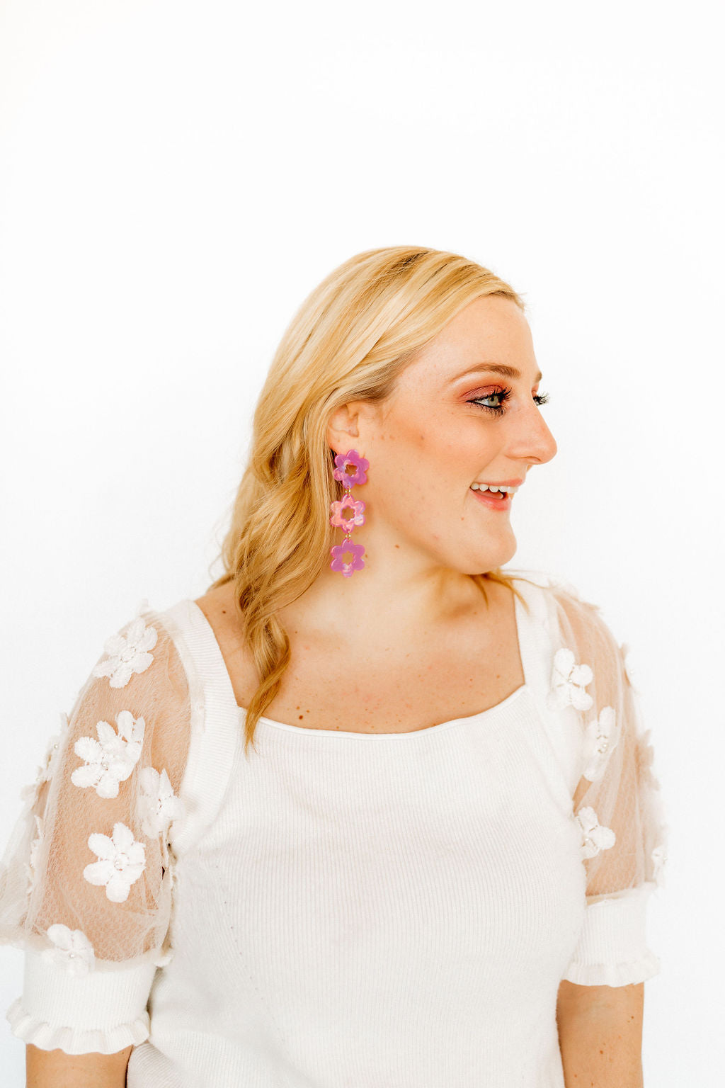 Zoey Statement Earrings - Orchid Purple