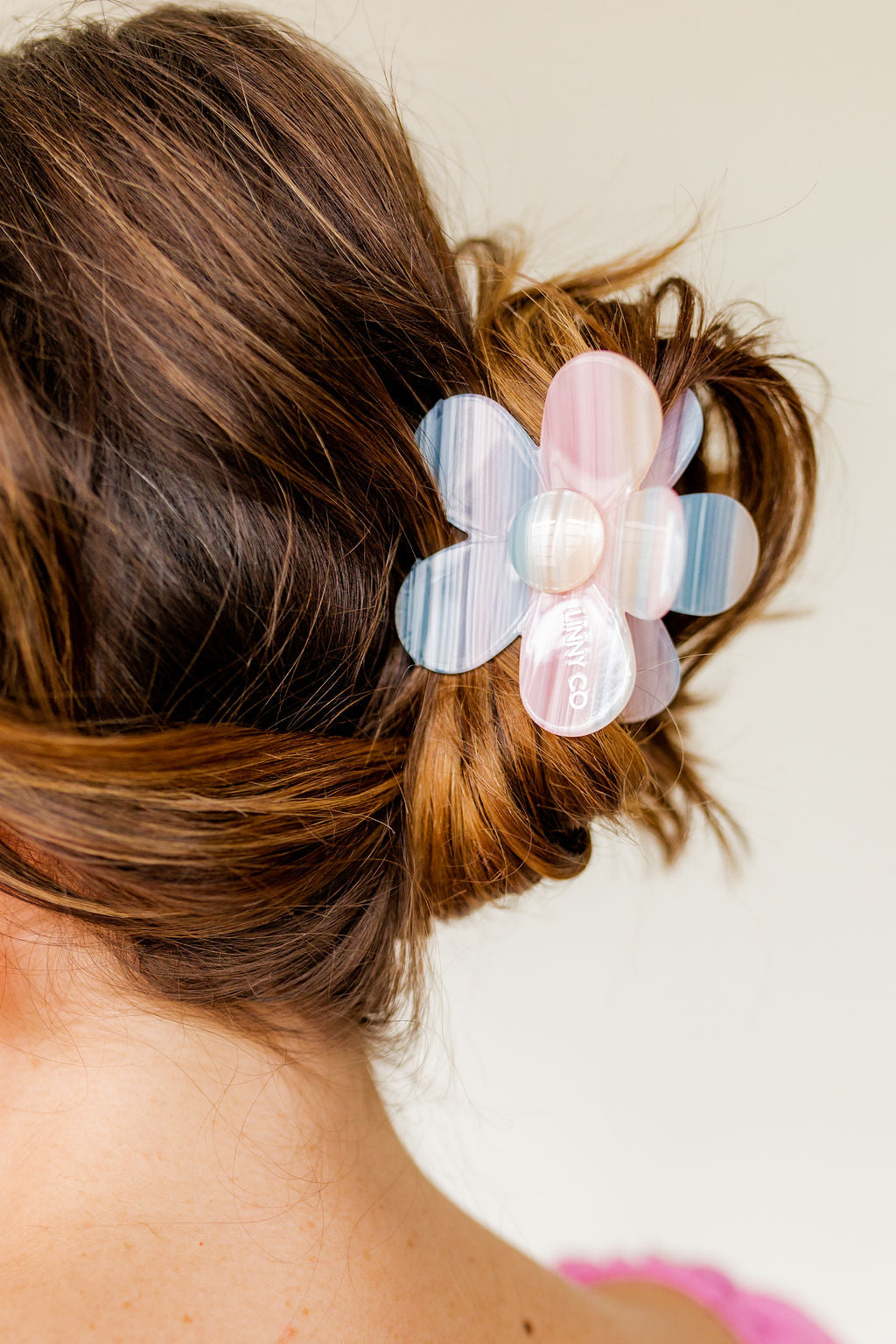 Gigi - Blue/Peach Stripes