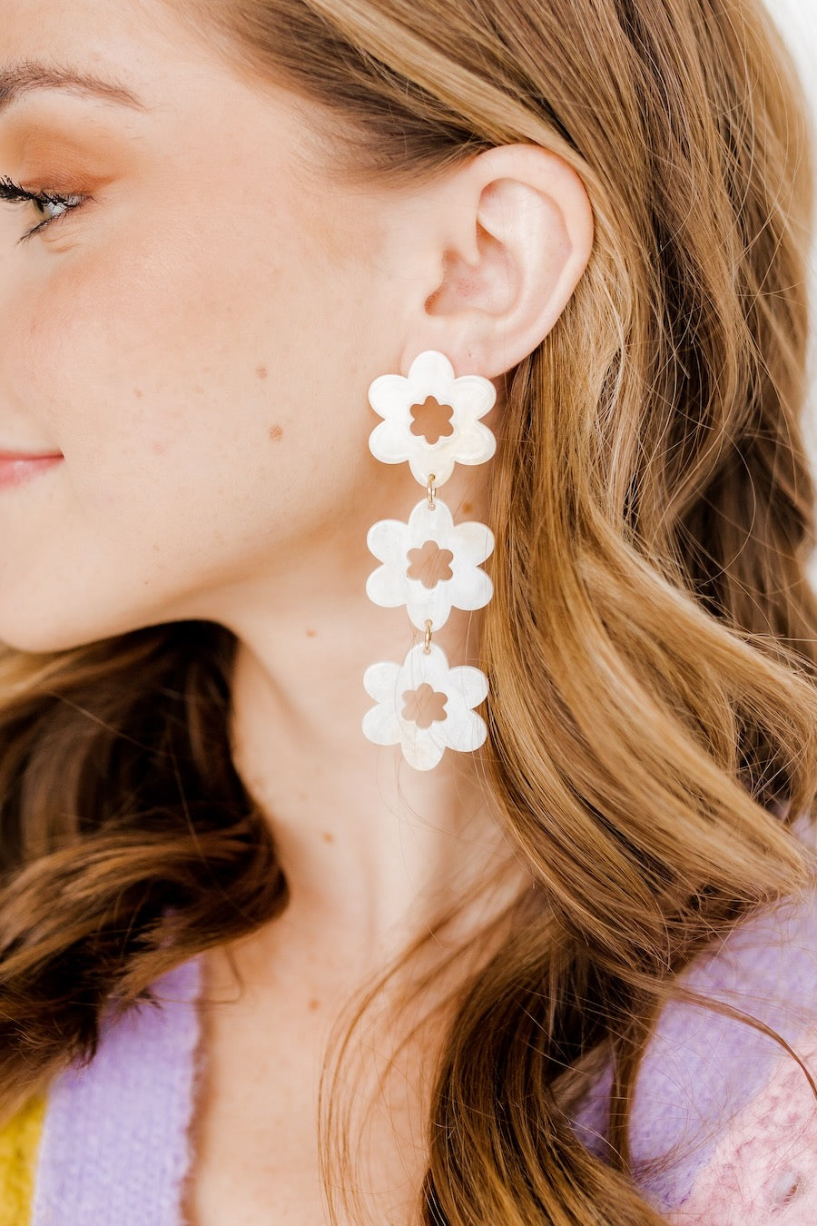 Zoey Statement Earrings - Milky Way