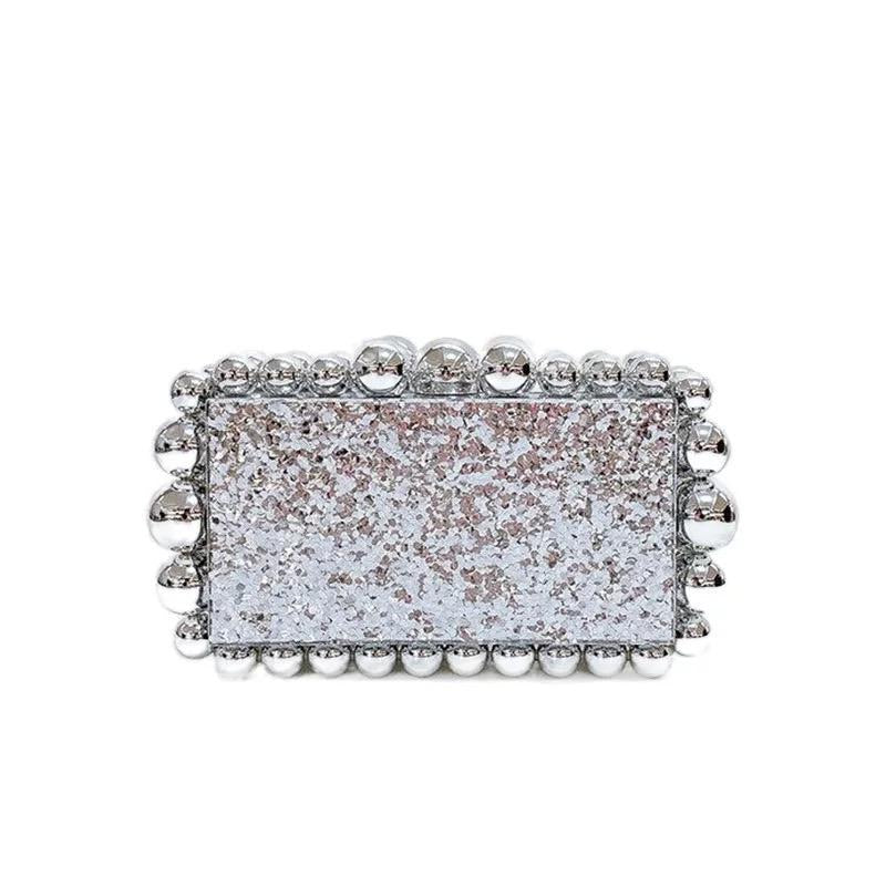 Daphne Clutch - Silver Glitter