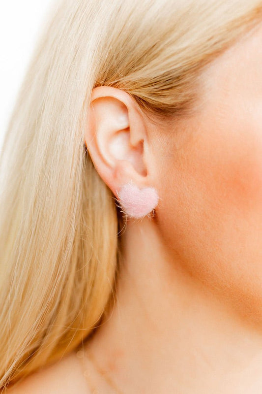 Amor Heart Earrings - Pink - Shop LINNY CO