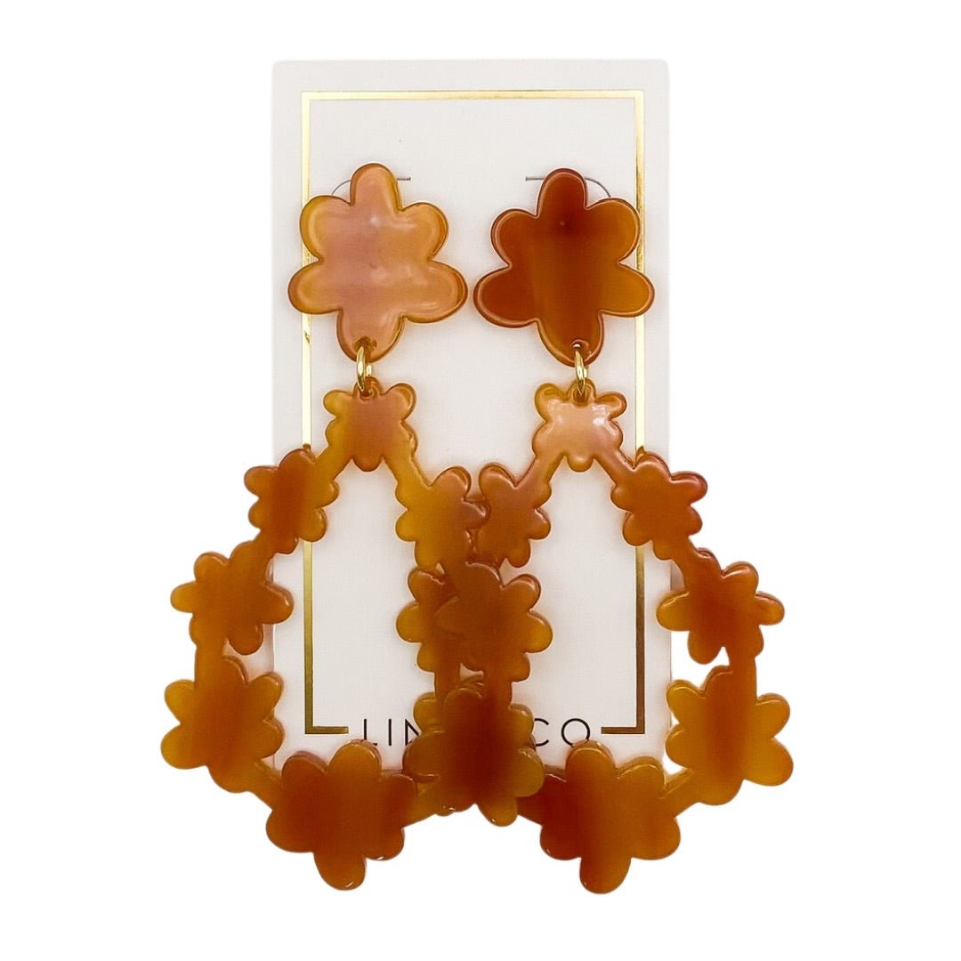 Bianca Statement Earrings - Honey - Shop LINNY CO