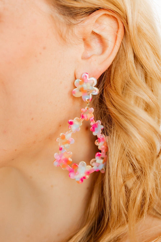 Bianca Statement Earrings - Pink Sprinkles - Shop LINNY CO