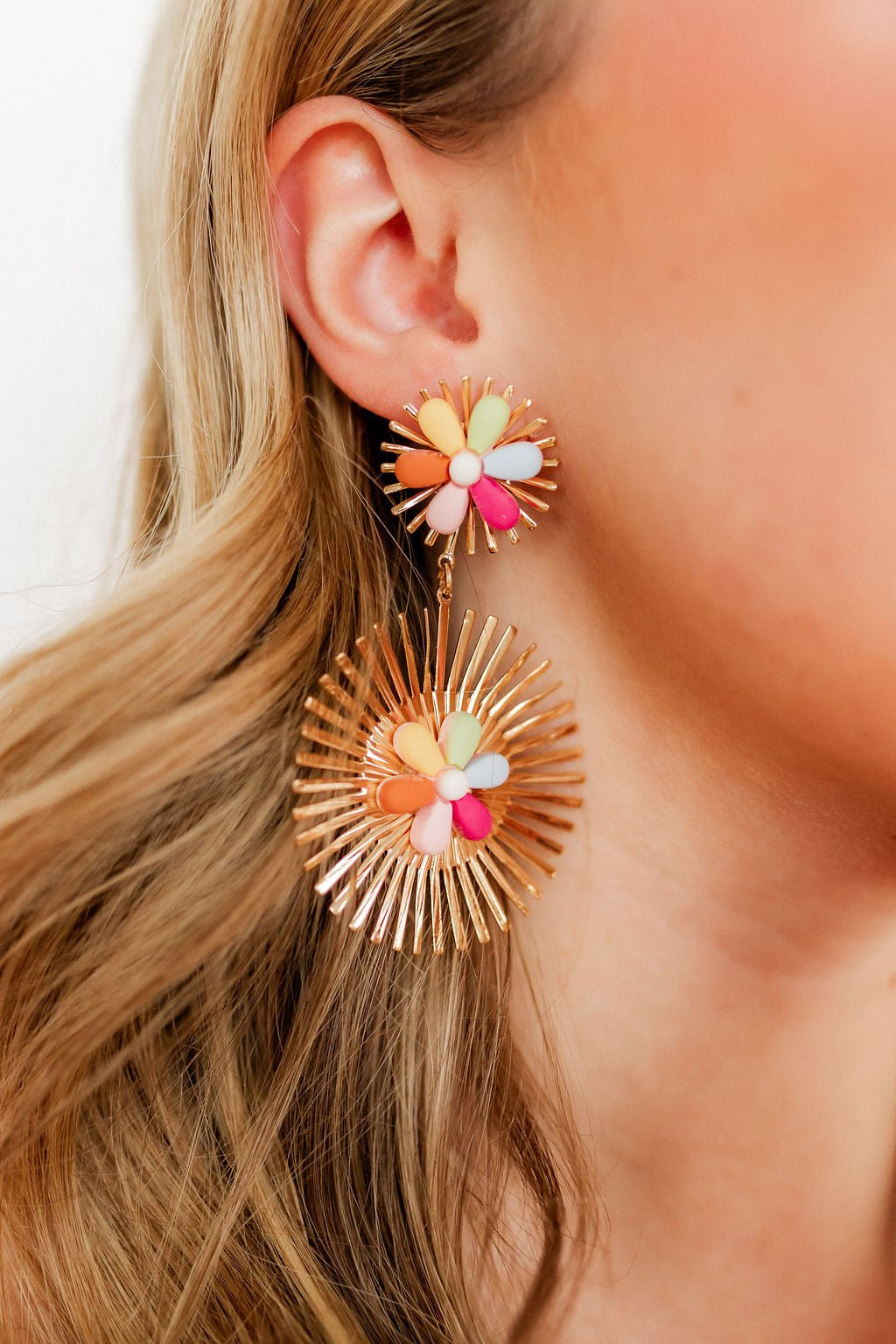 Fiona Statement Earrings - Multi - Shop LINNY CO