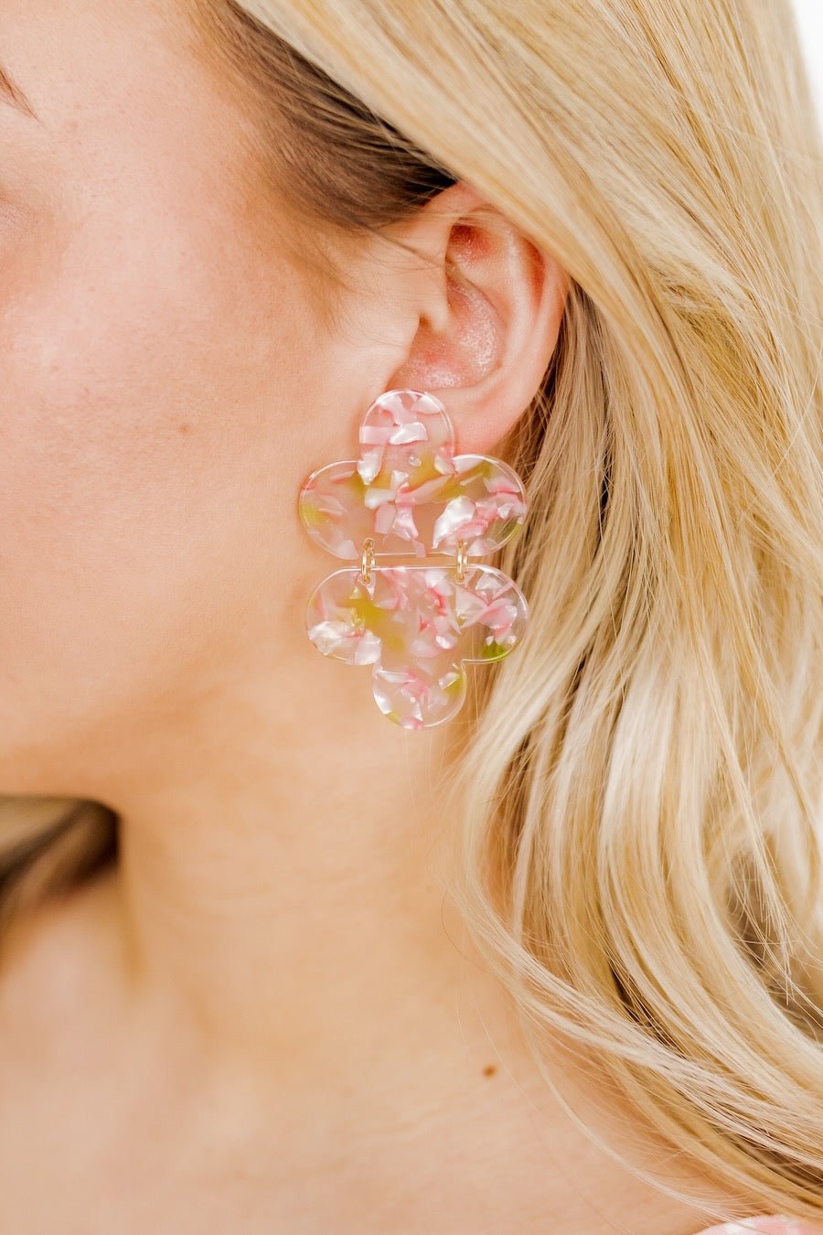 Gianna Statement Earrings - Cherry Blossom - Shop LINNY CO