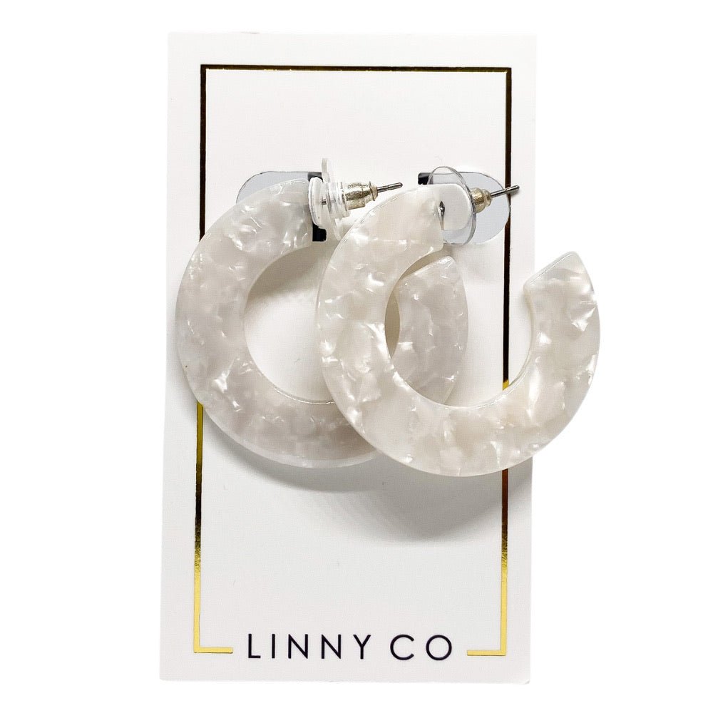 Remi Hoop Earring - Brown Tortoise - Shop LINNY CO