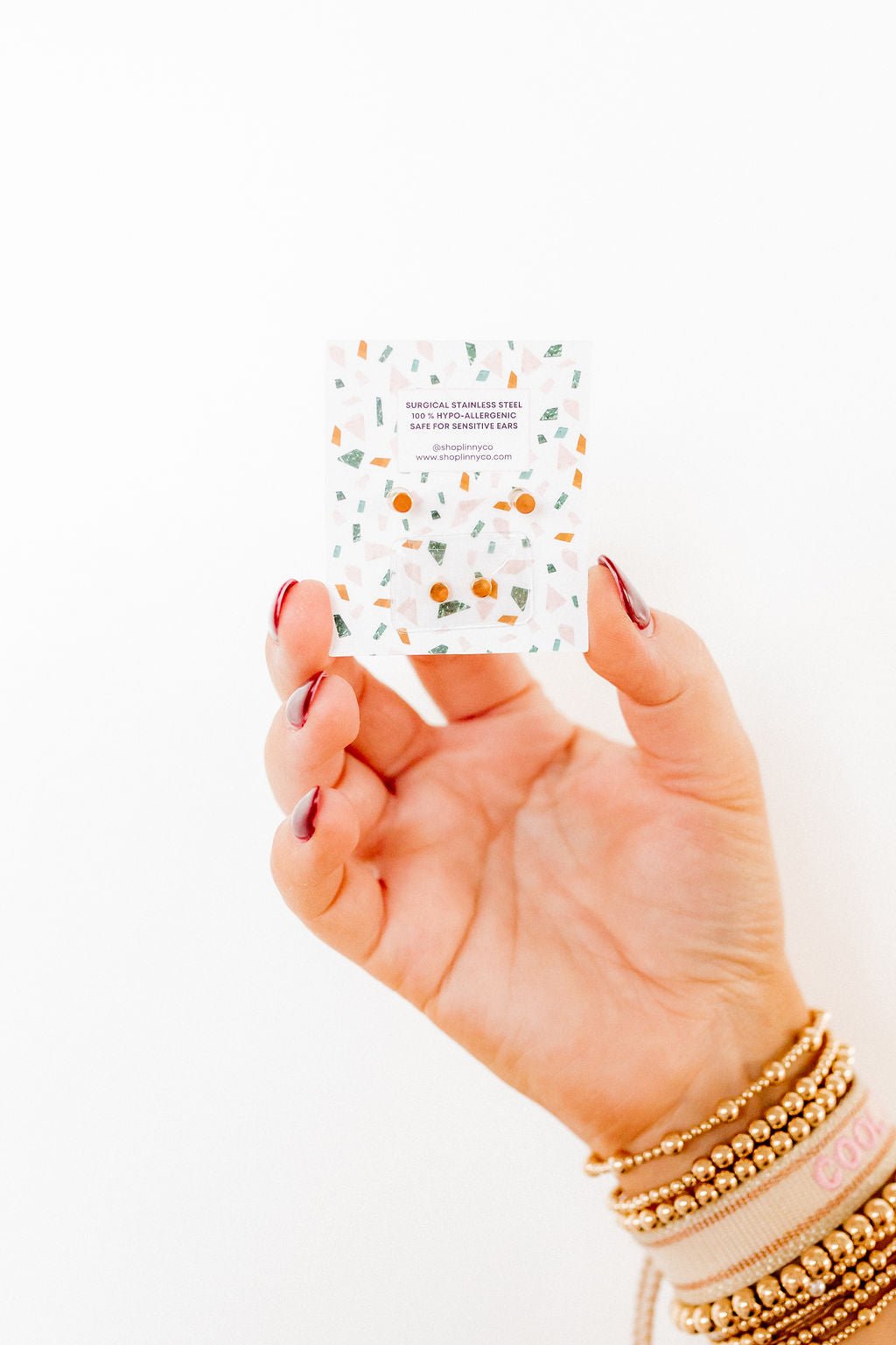 Screwback Stud Earrings - Catherine Cross - Shop LINNY CO