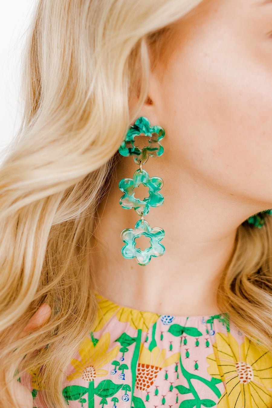 Zoey Statement Earrings - Bahama Mama - Shop LINNY CO