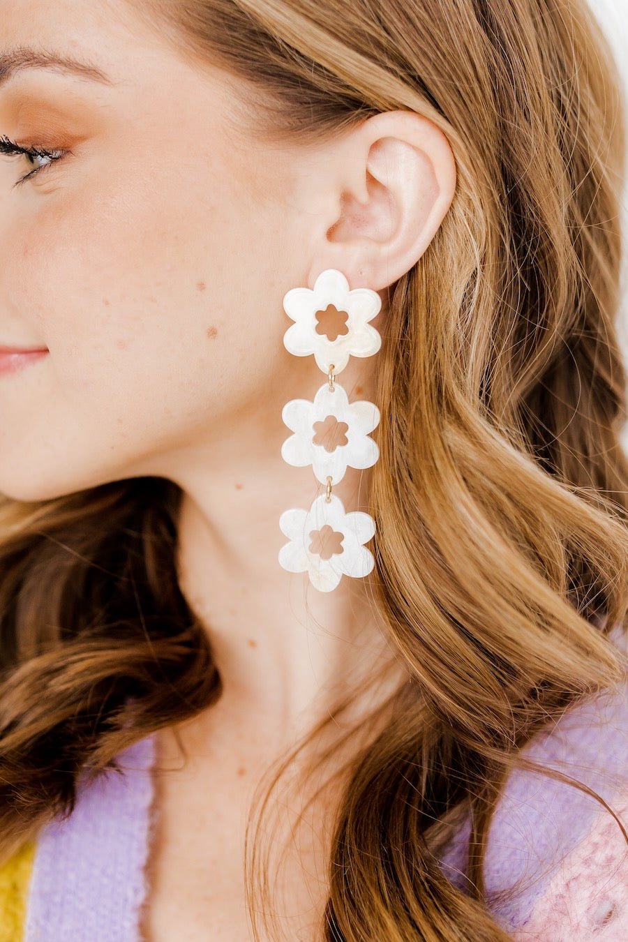 Zoey Statement Earrings - Milky Way - Shop LINNY CO