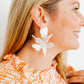 Flora Statement Earrings - White Shell