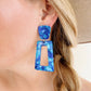 Kennedy Statement Earrings - Cobalt Blue