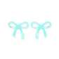 Kylie Bow Earrings - Dahlia Blue