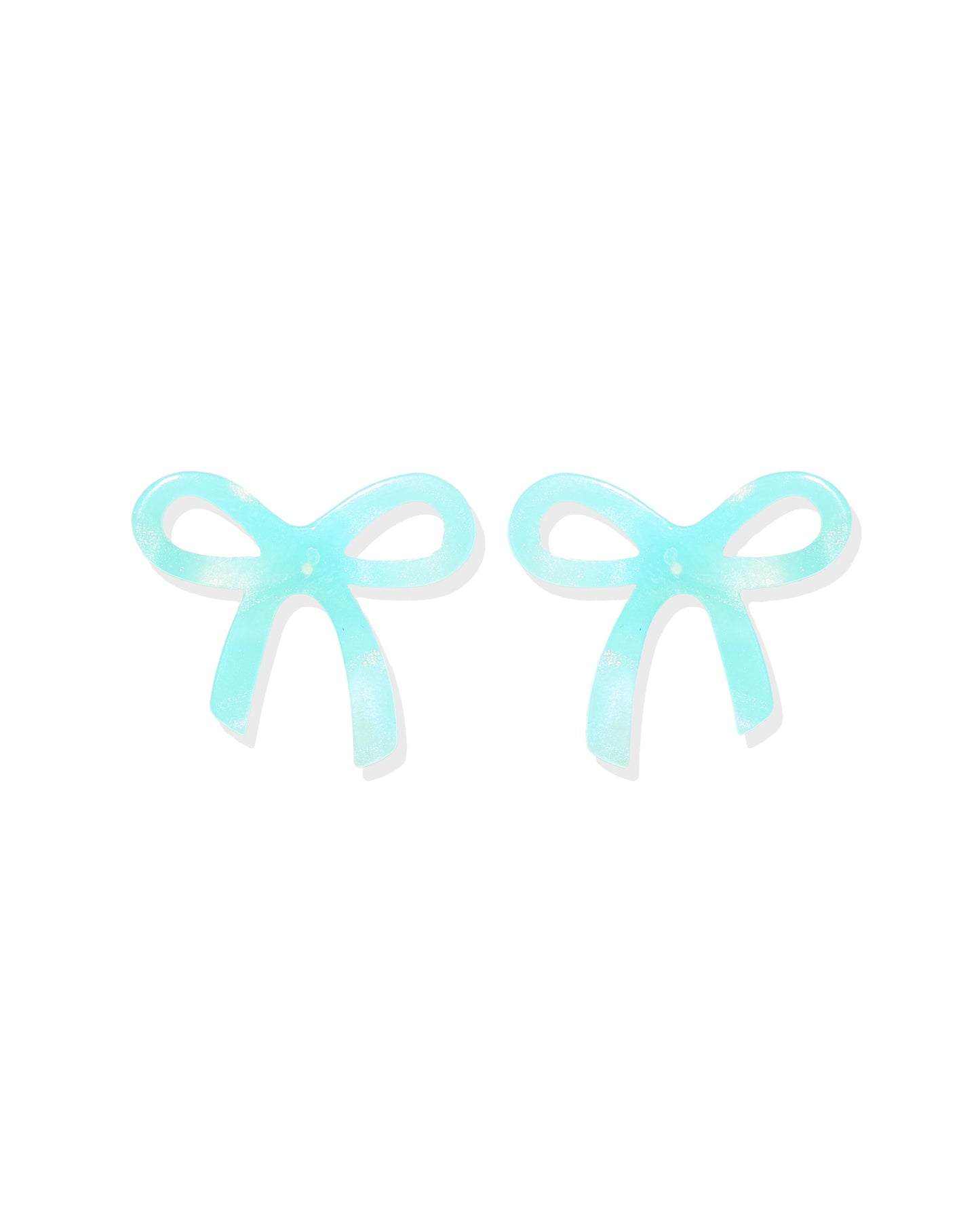 Kylie Bow Earrings - Dahlia Blue