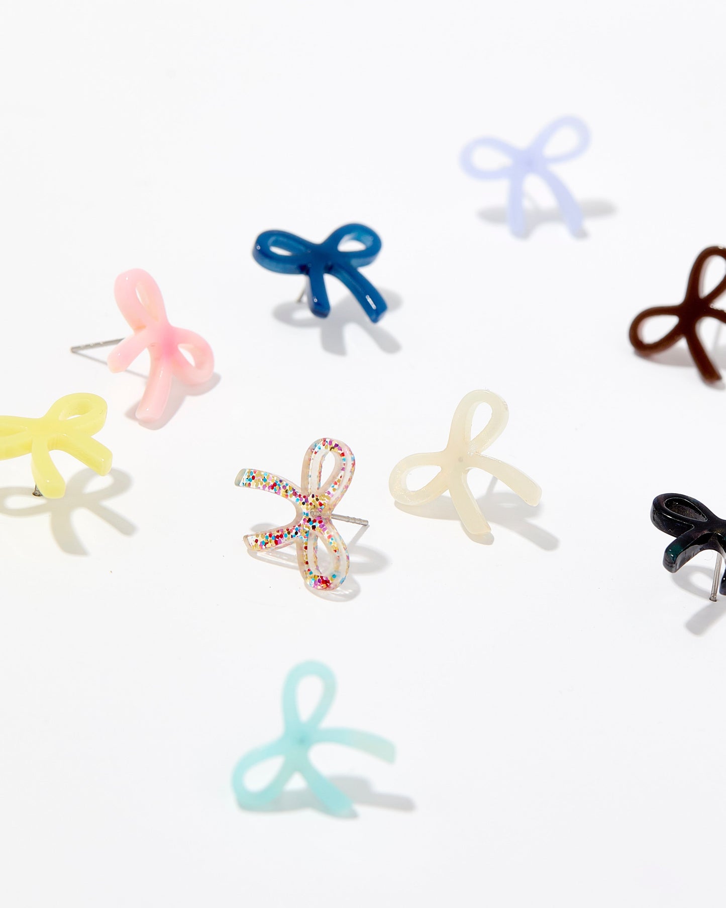 Kylie Bow Earrings - Dahlia Blue