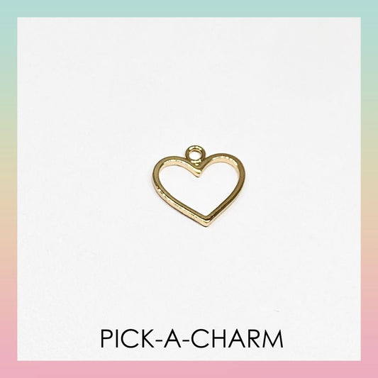 Charm - Open Gold Heart