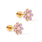Screwback Stud Earrings - Elsie Purple