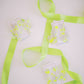 Flora Statement Earrings - Neon Yellow Clouds
