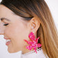 Flora Statement Earrings - Pink Party Punch